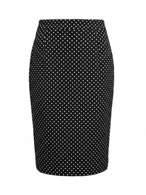 Black Polka Dot Pencil Skirt